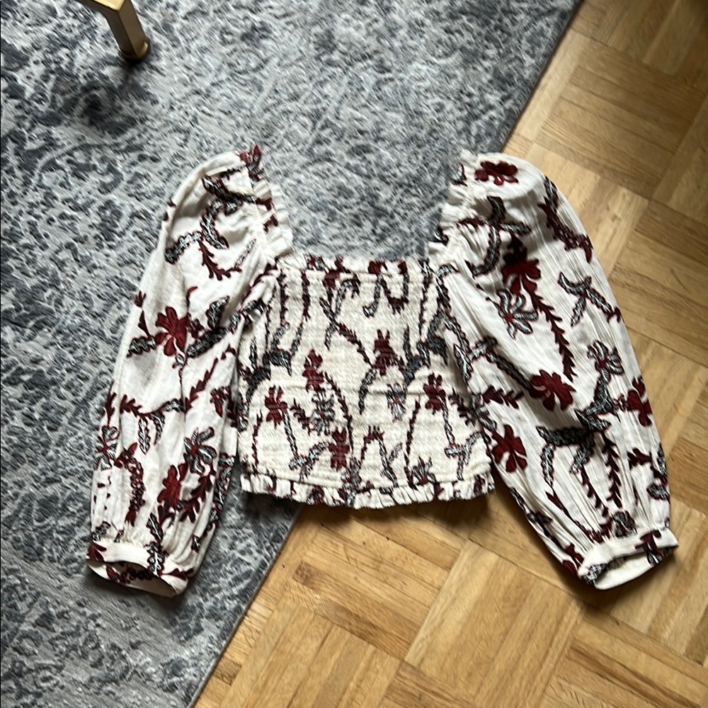 Joie XS puff sleeve blouse